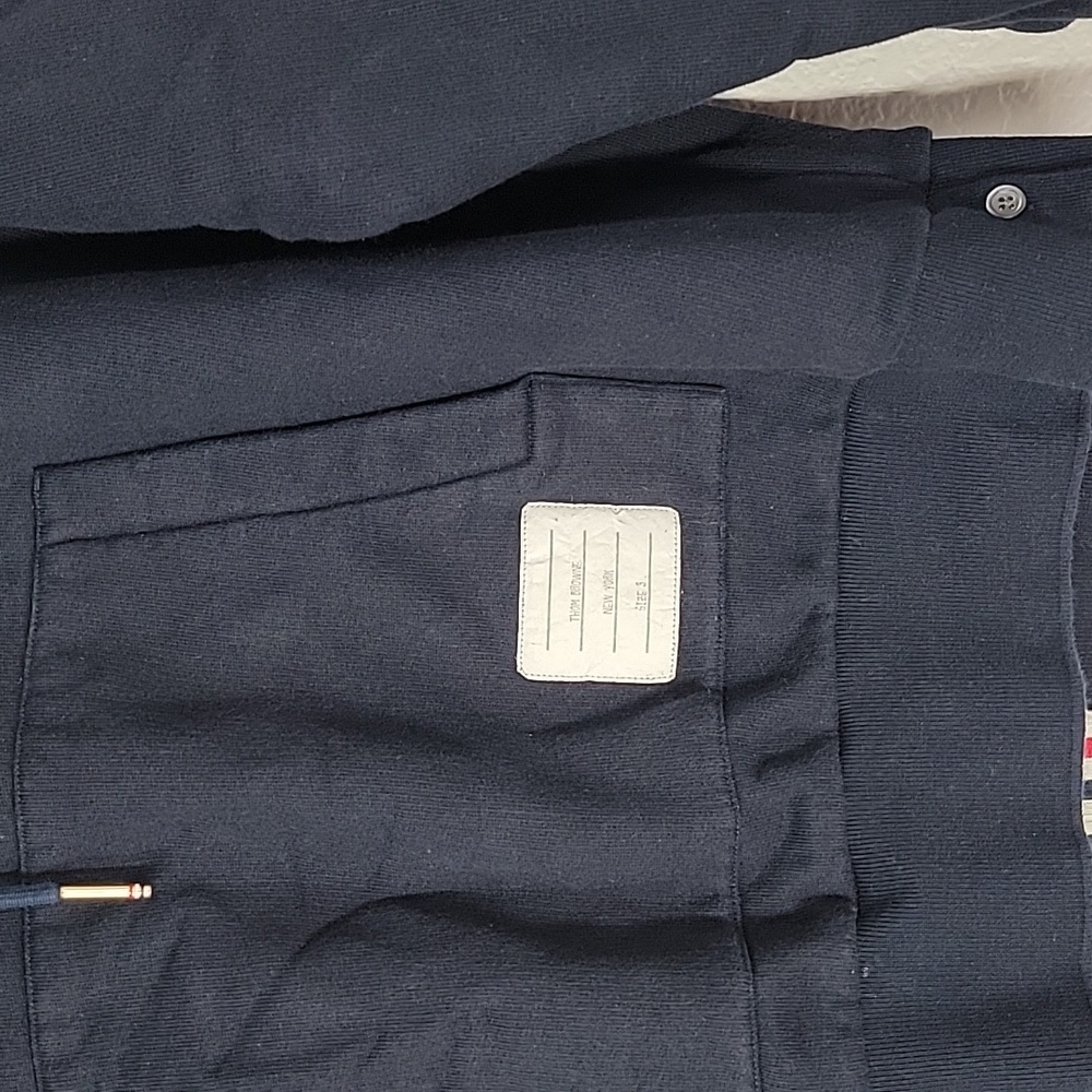 Thom Browne men's stripe hoodie cettire navy blue size 3 - Picture 11 of 15